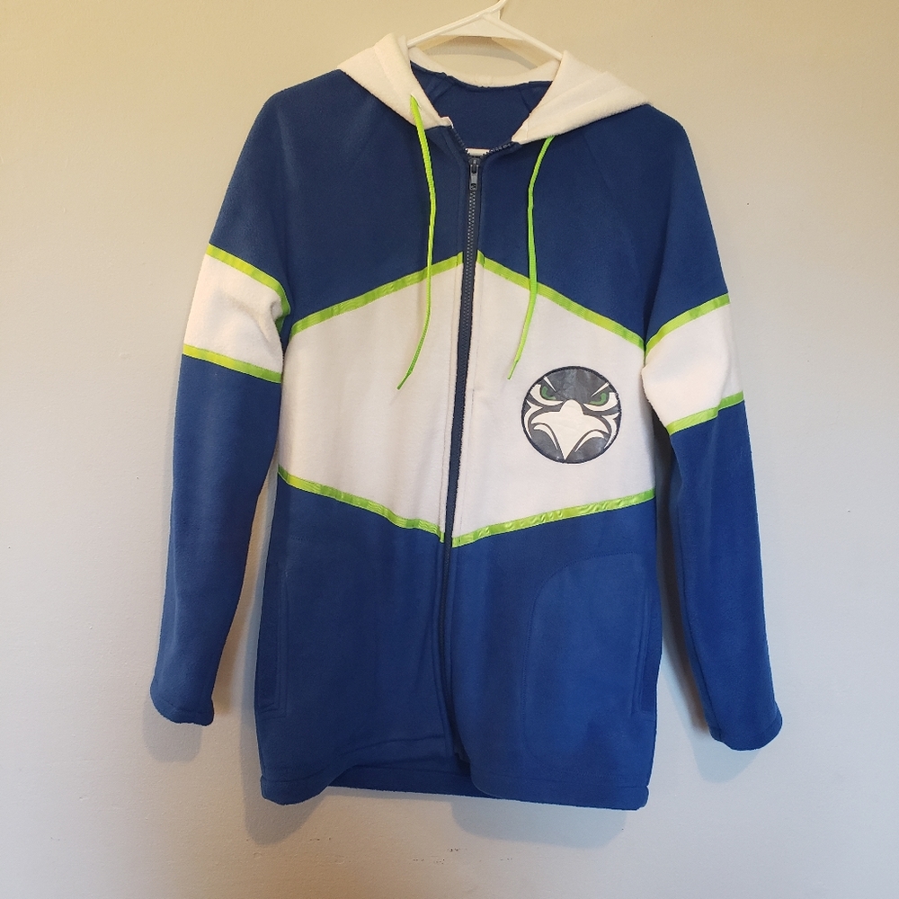Seattle Seahawks Zip Up Jacket with Hood. Size Small.  Homeade
